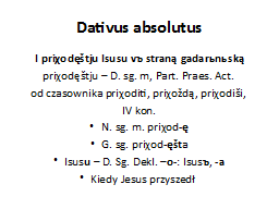 Dativus absolutus