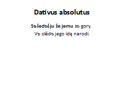 Dativus absolutus