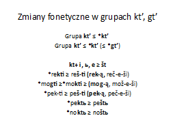 Zmiany fonetyczne w grupach kt’, gt’